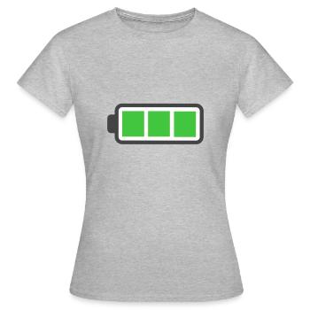 Full Battery - Frauen T-Shirt - Grau meliert - Vorne - AI Model Female 172 dark (172cm)