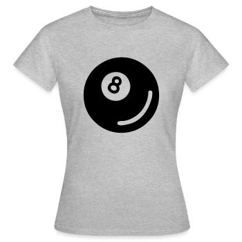Billardkugel 01 - Frauen T-Shirt - Grau meliert - Vorne - AI Model Female 172 dark (172cm)