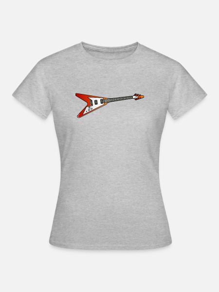 Flying V - Frauen T-Shirt - Grau meliert