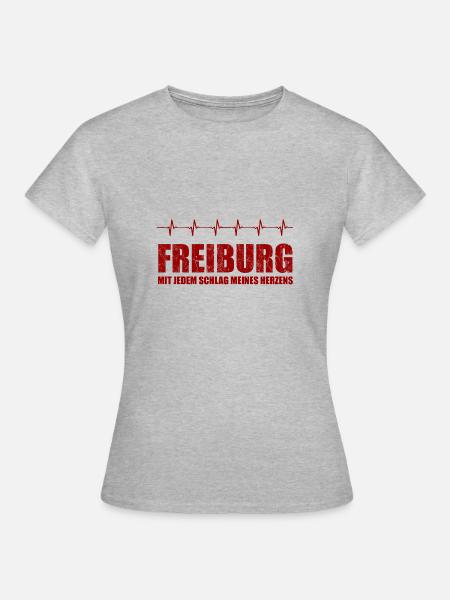 FREIBURG-Geschenk - Frauen T-Shirt - Grau meliert