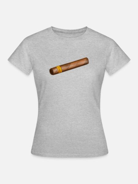 Zigarre - Frauen T-Shirt - Grau meliert