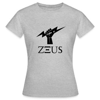 zeus - Frauen T-Shirt - Grau meliert - Vorne - AI Model Female 172 dark (172cm)