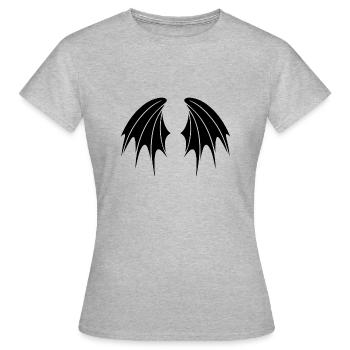 Ailes De - T-shirt Femme - gris chiné - Devant - AI Model Female 172 dark (172cm)