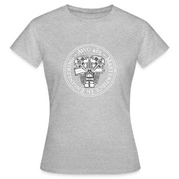 AWO 425 - chef-d'œuvre en ingénierie - blanc - T-shirt Femme - gris chiné - Devant - AI Model Female 172 dark (172cm)