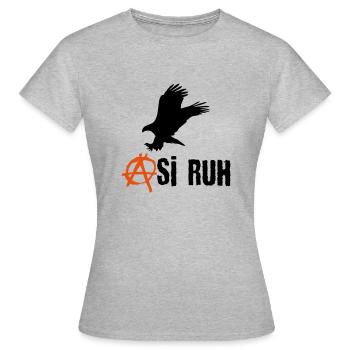 Asi Ruh Kartal - Frauen T-Shirt - Grau meliert - Vorne - AI Model Female 172 dark (172cm)