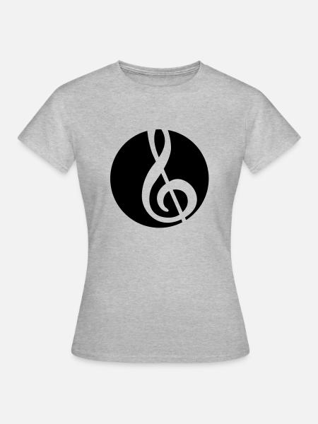 Music - Frauen T-Shirt - Grau meliert