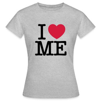 I love me - T-shirt Femme - gris chiné - Devant - AI Model Female 172 dark (172cm)