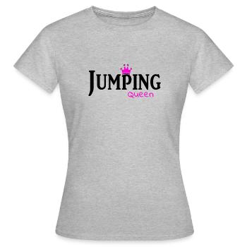 jumping trampoline girl jump jump tramp gift - Women's T-Shirt - heather grey - Front - AI Model Female 172 dark (172cm)