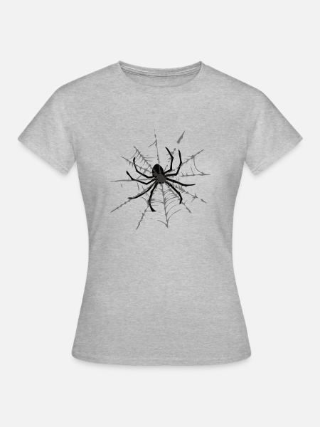 spinnennetz - Frauen T-Shirt - Grau meliert