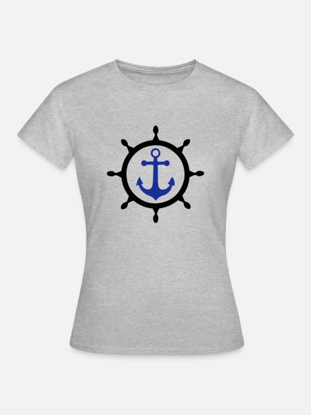 ancre marine 3 - Frauen T-Shirt - Grau meliert