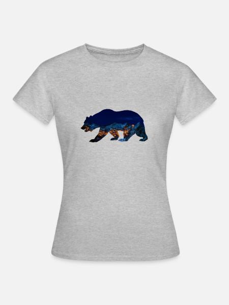 Bär - Frauen T-Shirt - Grau meliert