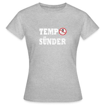 Laser Raser Temposünder Radar Blitzer Geschenk - Frauen T-Shirt - Grau meliert - Vorne - AI Model Female 172 dark (172cm)