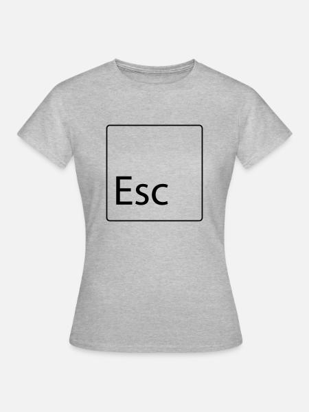 esc - Frauen T-Shirt - Grau meliert