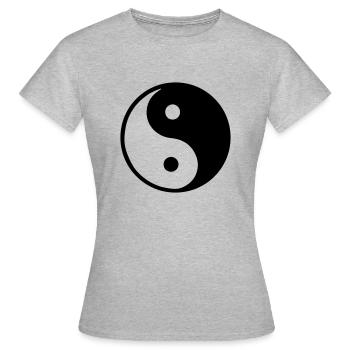 ying und yang - Women's T-Shirt - heather grey - Front - AI Model Female 172 dark (172cm)