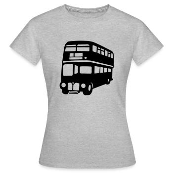 bus anglais Londres impériale london - T-shirt Femme - gris chiné - Devant - AI Model Female 172 dark (172cm)