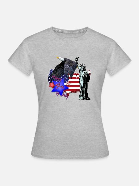 Independence Day - Frauen T-Shirt - Grau meliert