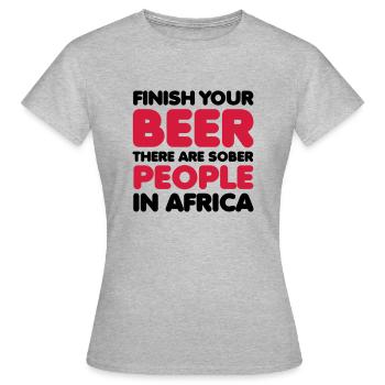 Beer - Frauen T-Shirt - Grau meliert - Vorne - AI Model Female 172 dark (172cm)