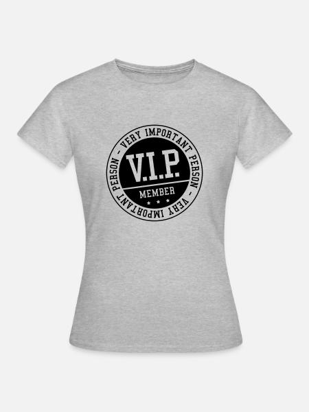 vip_member_zy1 - Frauen T-Shirt - Grau meliert