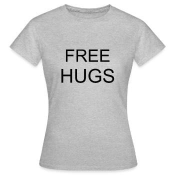 Free Hugs - Women's T-Shirt - heather grey - Front - AI Model Female 172 dark (172cm)
