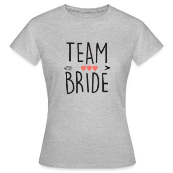Team Bride - T-shirt Femme - gris chiné - Devant - AI Model Female 172 dark (172cm)