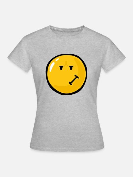Smiley Anger Impatience - Frauen T-Shirt - Grau meliert
