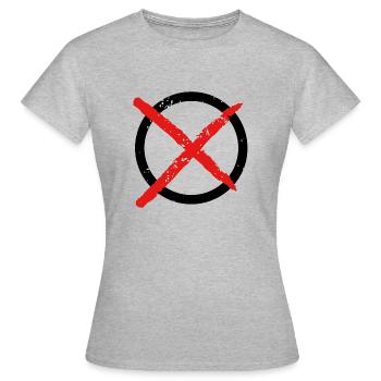 ankreuzen symbol - Frauen T-Shirt - Grau meliert - Vorne - AI Model Female 172 dark (172cm)