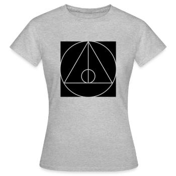 géométriques - T-shirt Femme - gris chiné - Devant - AI Model Female 172 dark (172cm)