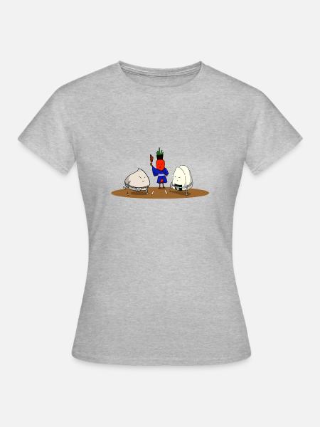 Sumo Kampf - Frauen T-Shirt - Grau meliert