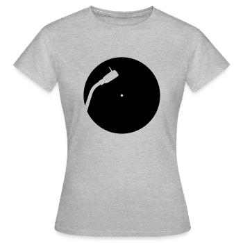 Plattenspieler - Frauen T-Shirt - Grau meliert - Vorne - AI Model Female 172 dark (172cm)