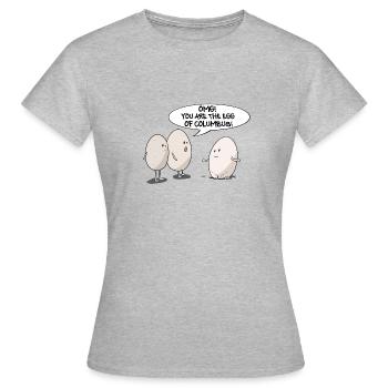 Ei des Columbus - Frauen T-Shirt - Grau meliert - Vorne - AI Model Female 172 dark (172cm)