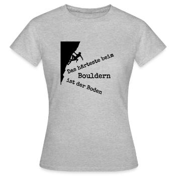Harter Boden - Frauen T-Shirt - Grau meliert - Vorne - AI Model Female 172 dark (172cm)
