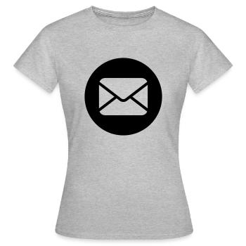 Email envelope - Women's T-Shirt - heather grey - Front - AI Model Female 172 dark (172cm)