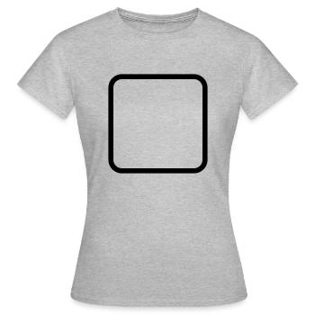 Carré avec coins arrondis Modèle pour l’édition - T-shirt Femme - gris chiné - Devant - AI Model Female 172 dark (172cm)