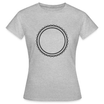 RUNDER WAPPEN 2 - Frauen T-Shirt - Grau meliert - Vorne - AI Model Female 172 dark (172cm)