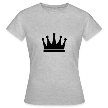 crown - Women's T-Shirt - heather grey - Front - AI Model Female 172 dark (172cm)
