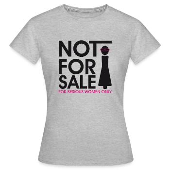 Not For Sale - - Women's T-Shirt - heather grey - Front - AI Model Female 172 dark (172cm)