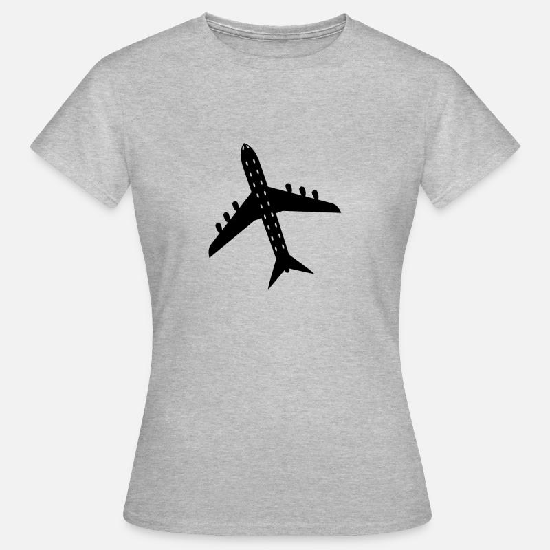 plane - Women's T-Shirt - heather grey