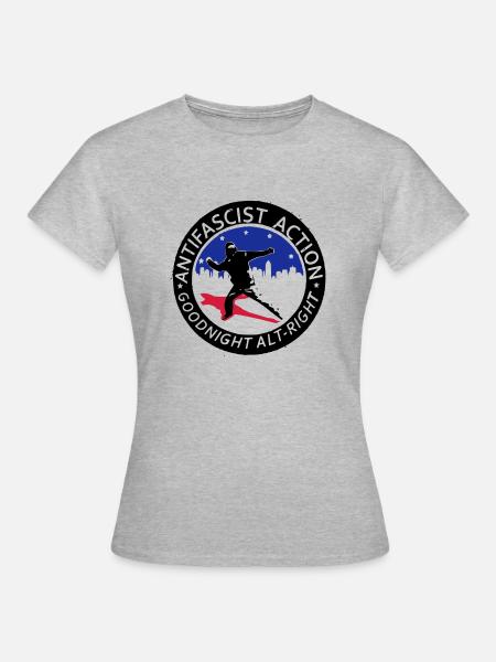 Antifascist Action - Good Night Alt-Right - Women's T-Shirt - heather grey