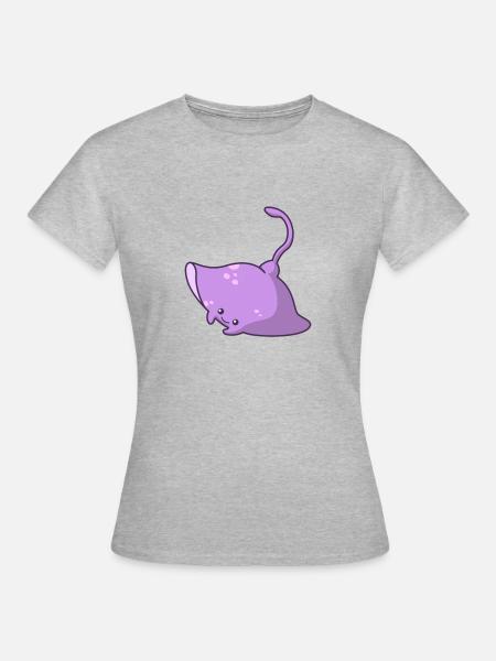 Violet Stingray - Frauen T-Shirt - Grau meliert