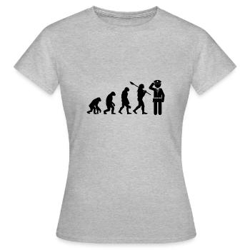 Evolution Sheriff Polizist Polizist - Frauen T-Shirt - Grau meliert - Vorne - AI Model Female 172 dark (172cm)