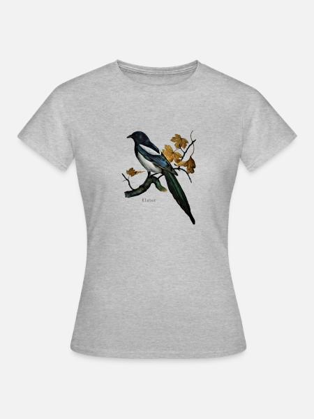 elster - Frauen T-Shirt - Grau meliert