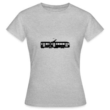 tram - T-shirt Femme - gris chiné - Devant - AI Model Female 172 dark (172cm)