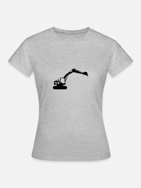 Bagger - Frauen T-Shirt - Grau meliert