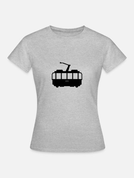 Straßenbahn - Frauen T-Shirt - Grau meliert