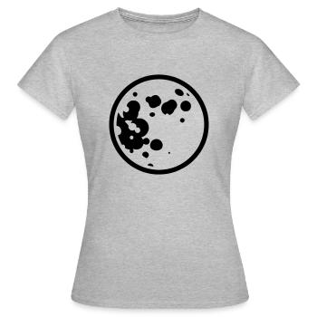 Full Moon1 - Women's T-Shirt - heather grey - Front - AI Model Female 172 dark (172cm)