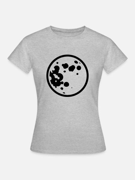 Pleine Lune1 - T-shirt Femme - gris chiné