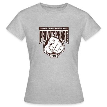 Datenschutz Internet Datenschutzbeauftragte Lustig - Frauen T-Shirt - Grau meliert - Vorne - AI Model Female 172 dark (172cm)