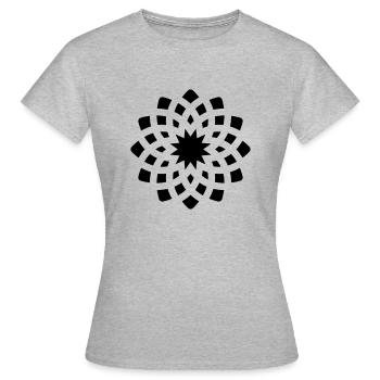 chakra fleur yoga forme simple symbole cadeau - T-shirt Femme - gris chiné - Devant - AI Model Female 172 dark (172cm)