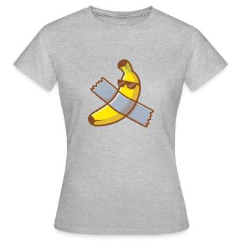 Bananenkunst - Frauen T-Shirt - Grau meliert - Vorne - AI Model Female 172 dark (172cm)