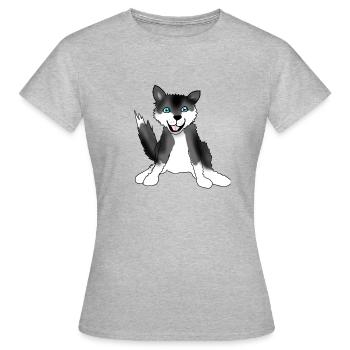 Husky - T-shirt Femme - gris chiné - Devant - AI Model Female 172 dark (172cm)